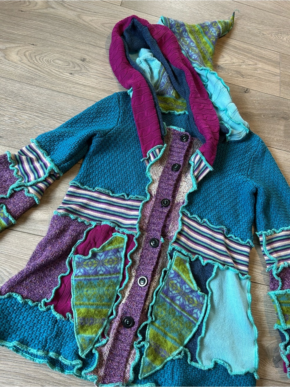 Katwise style Patchwork Fairy Nymph Woodland sweater / jacket